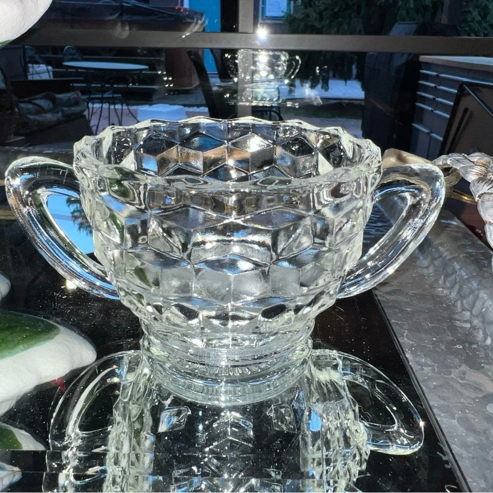 Fostoria American Glass Sugar Dish
